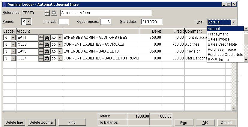 List Automatic Journals