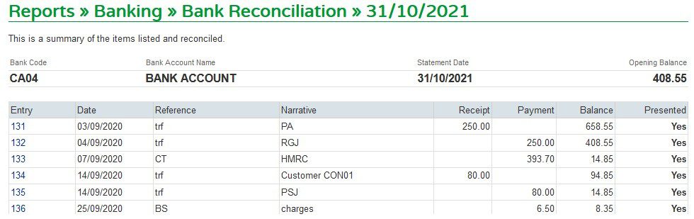 Bank Reconciliation