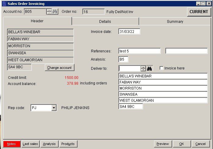 SOP - Invoice Customer Orders